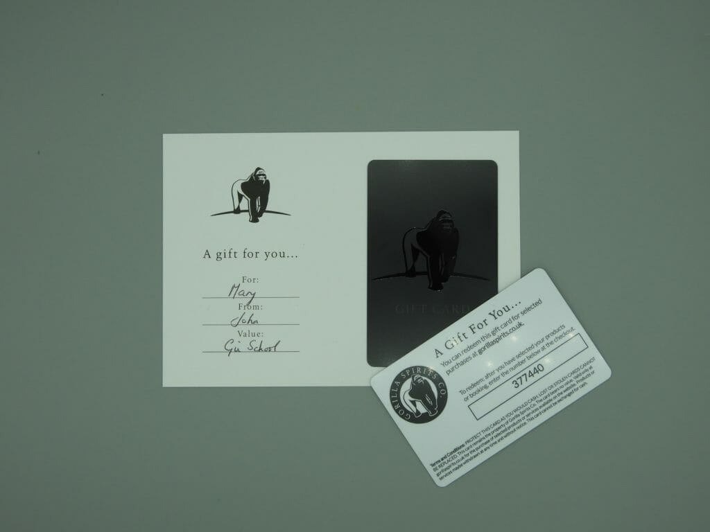 Image of a physical gorilla spirits gift card